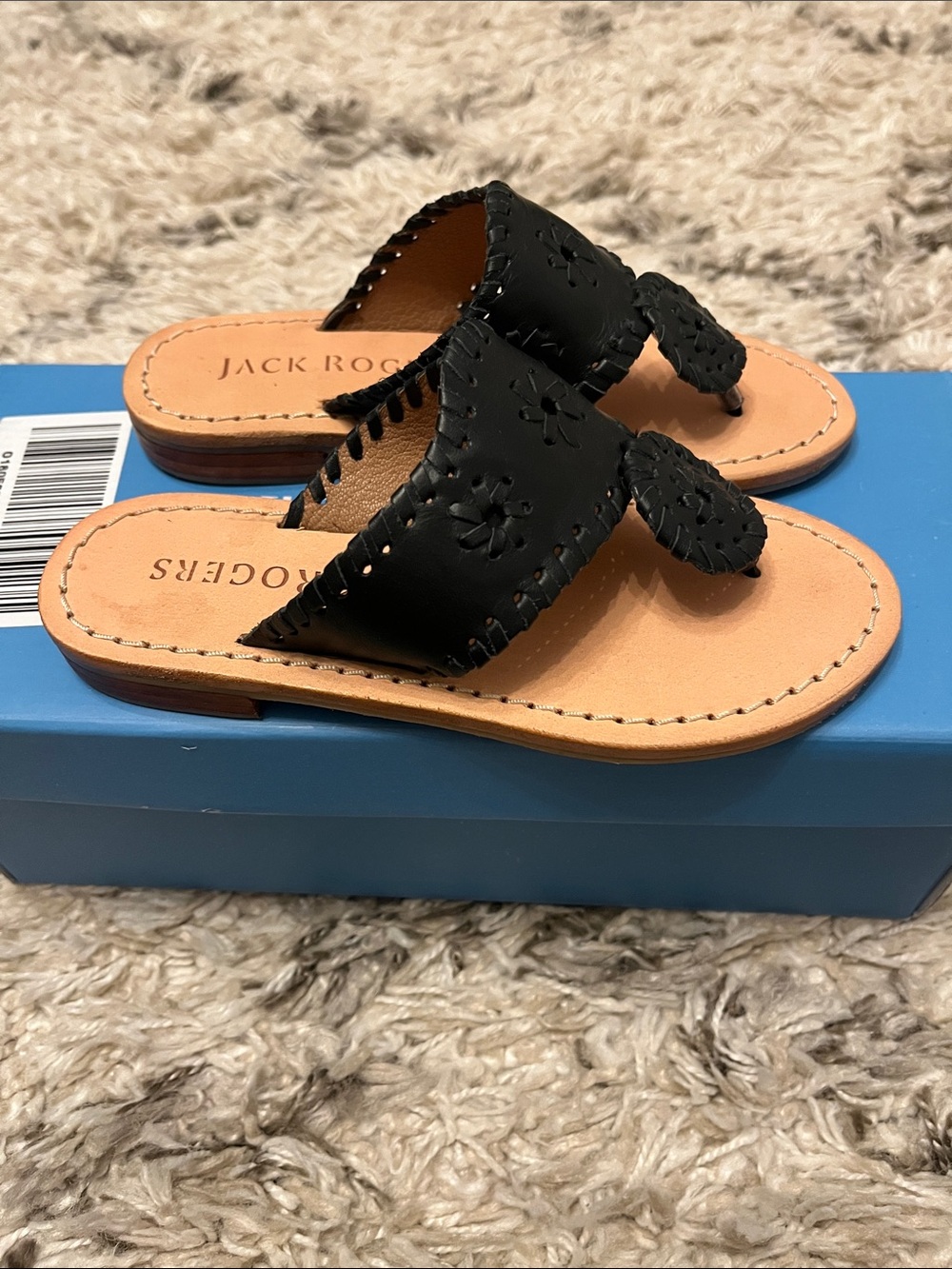 Jack Rogers sandals. Black. Girls size 12. New in box.